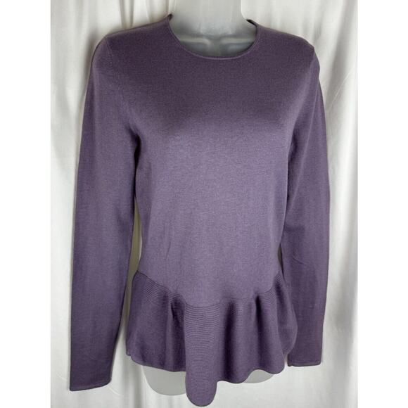 Ann Taylor Peplum Sweater, Lavender, Sz: S, 57-26 - Picture 15 of 16